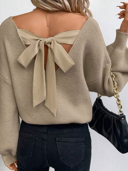 Back bow Knitting Sweaters