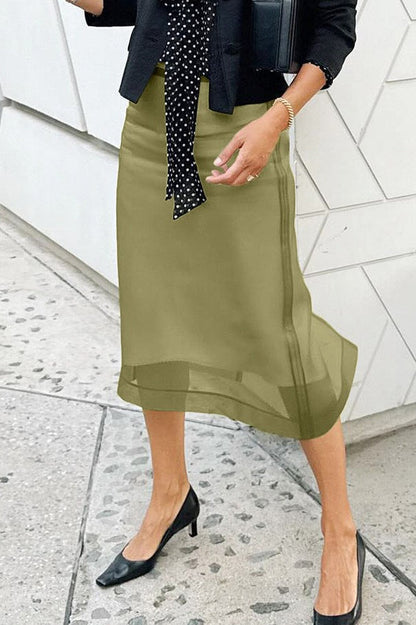 High-Waist Mesh Skirt