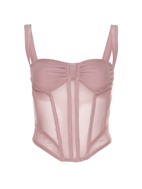 Mesh See Through Slim Fit Tank Top