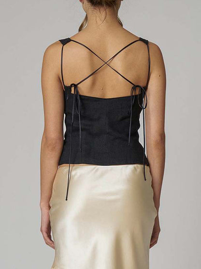 Slit Tie Up Tank Top