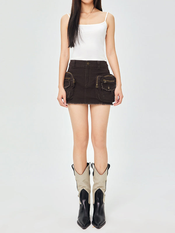 Plain Crewneck Slim Cami Top
