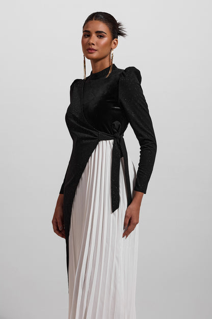 Velvet Long Sleeve Midi Dress