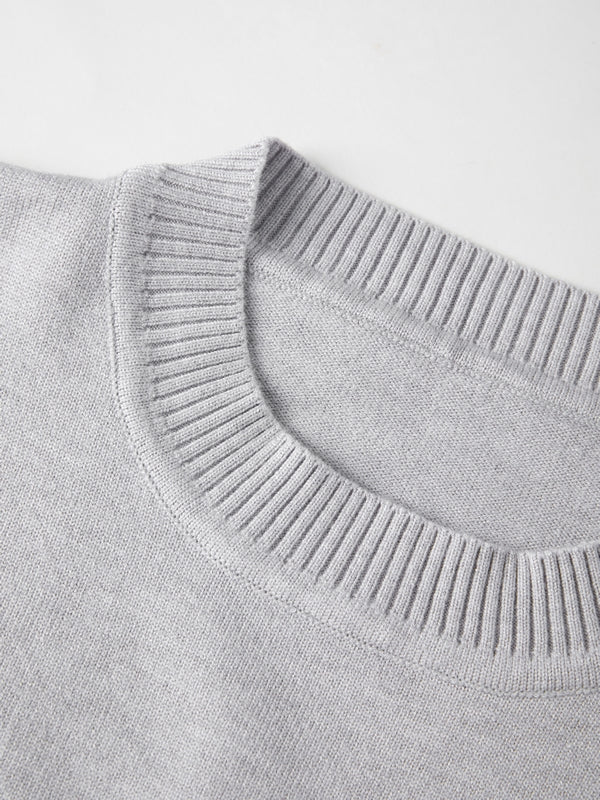Flag Jacquard Crew Neck Pullover Sweater