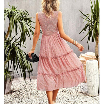 Sleeveless Floral Print Maxi Dress in Multiple Colors