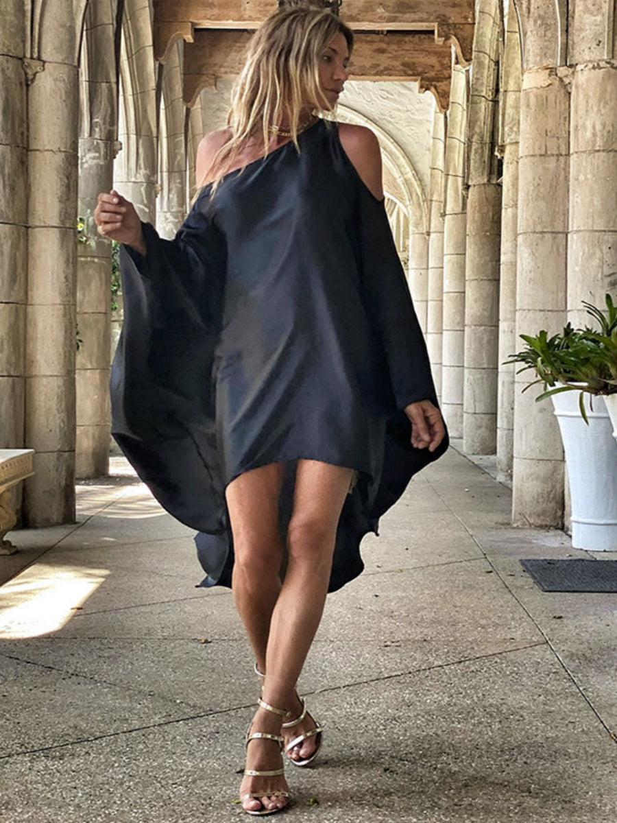 Printed Beach Vacation Style Off-shoulder Maxi Dress