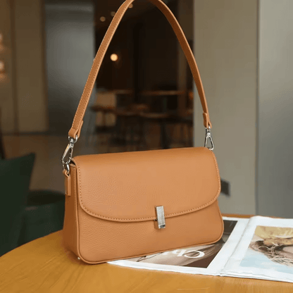 Atelier Leather Shoulder Bag | Small Square Underarm, Cowhide, Zip Closure