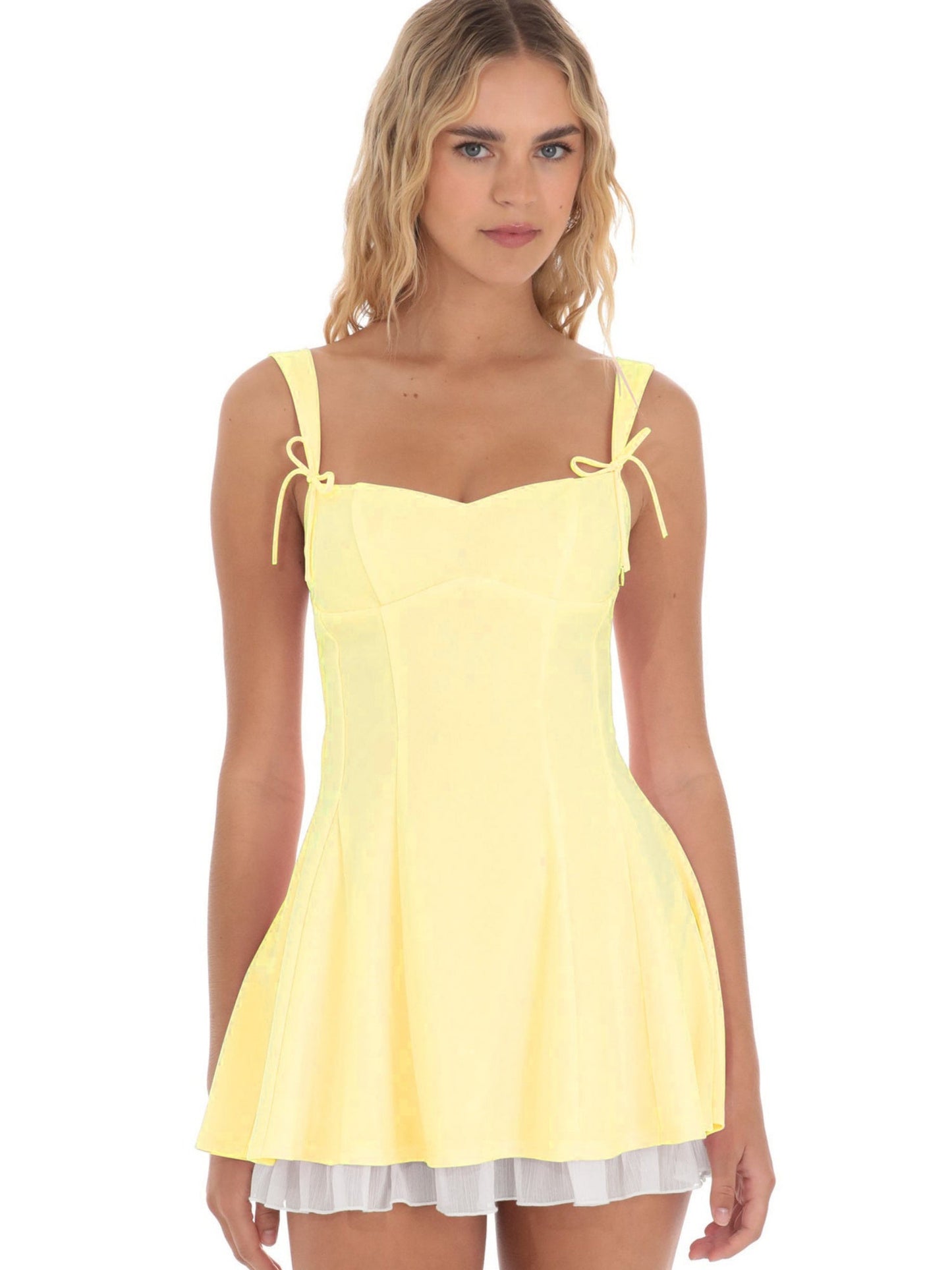 Splicing Straps And Suspenders Waist Shaping Mini&Short Dresses