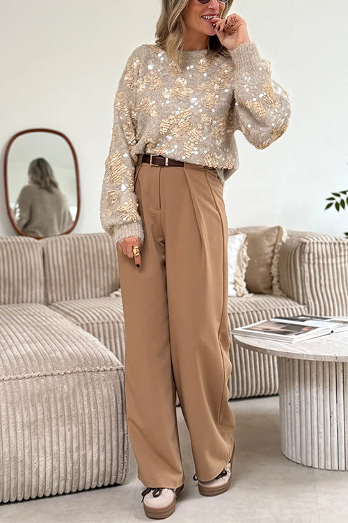 Margovil High Waist Tailored Wide Leg Trousers