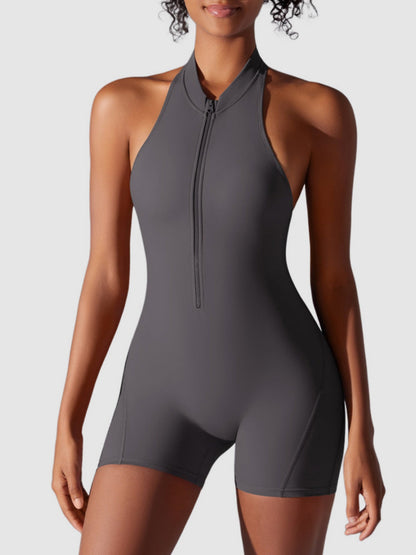 Zipper Lifting Buttocks And Beautifying Back Sports Onesie Yoga Suit