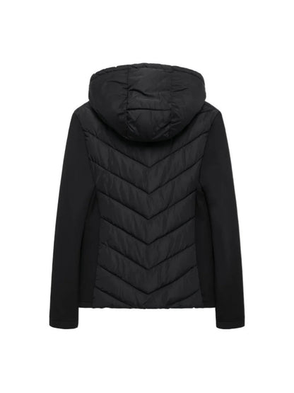 Cotton Padded Coat With Stand Up Collar For Casual Wear