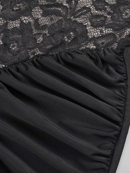 Lace Halter Black Sexy Backless Formal Dress Banquet Parties Maxi Dresses