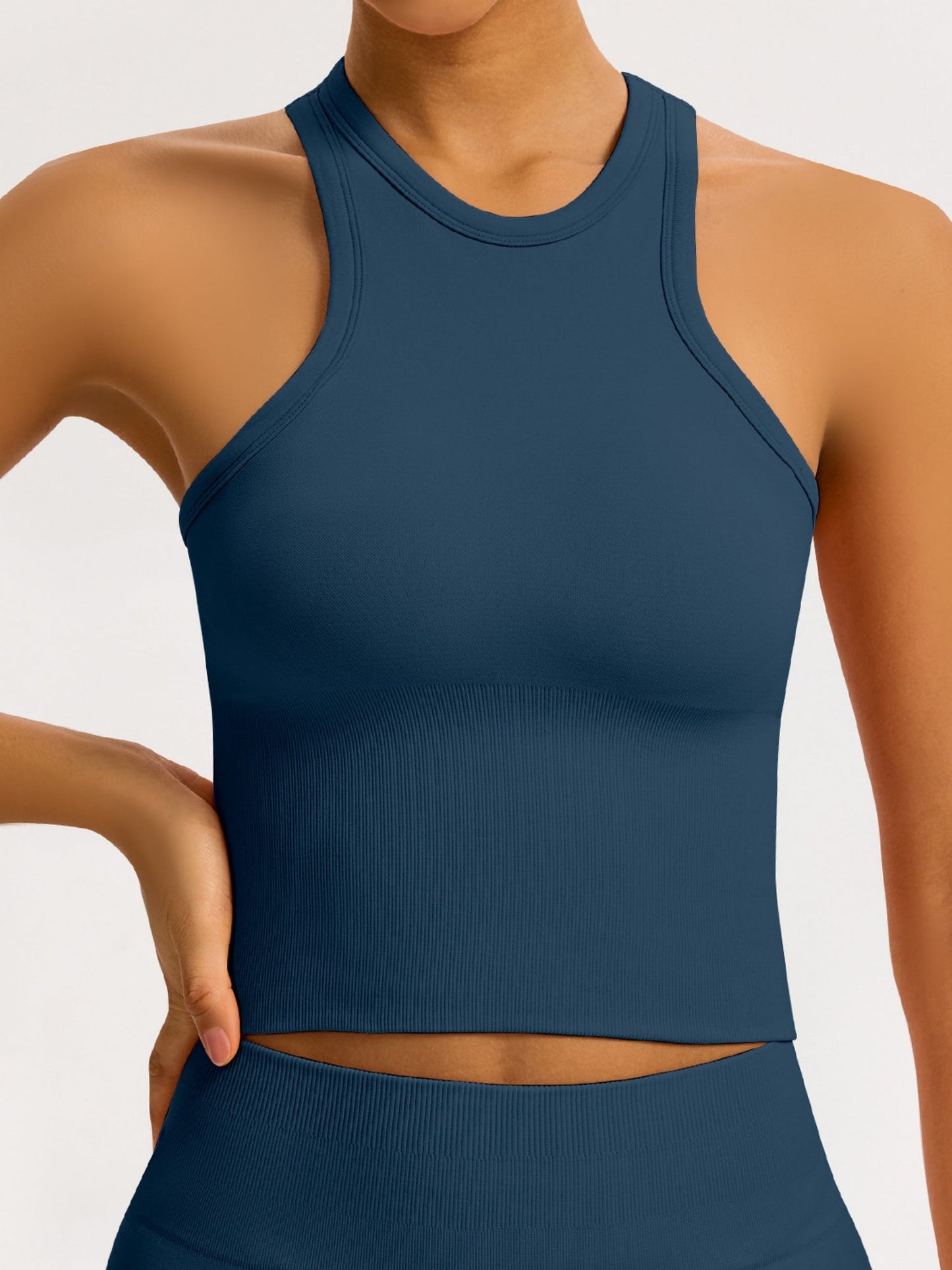 Seamless Tights T-back Fitness Exercise Yoga Tank Tops