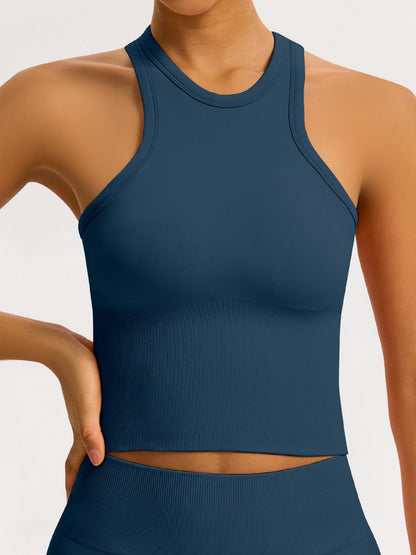 Seamless Tights T-back Fitness Exercise Yoga Tank Tops