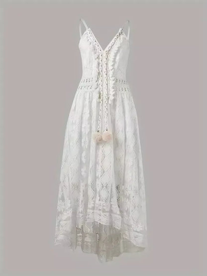 Crochet Lace Maxi Dress for Women