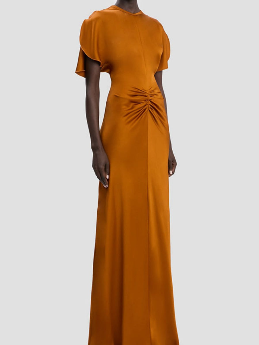 Sleeveless Ruffle Gathering Mopping Parties Maxi Dresses