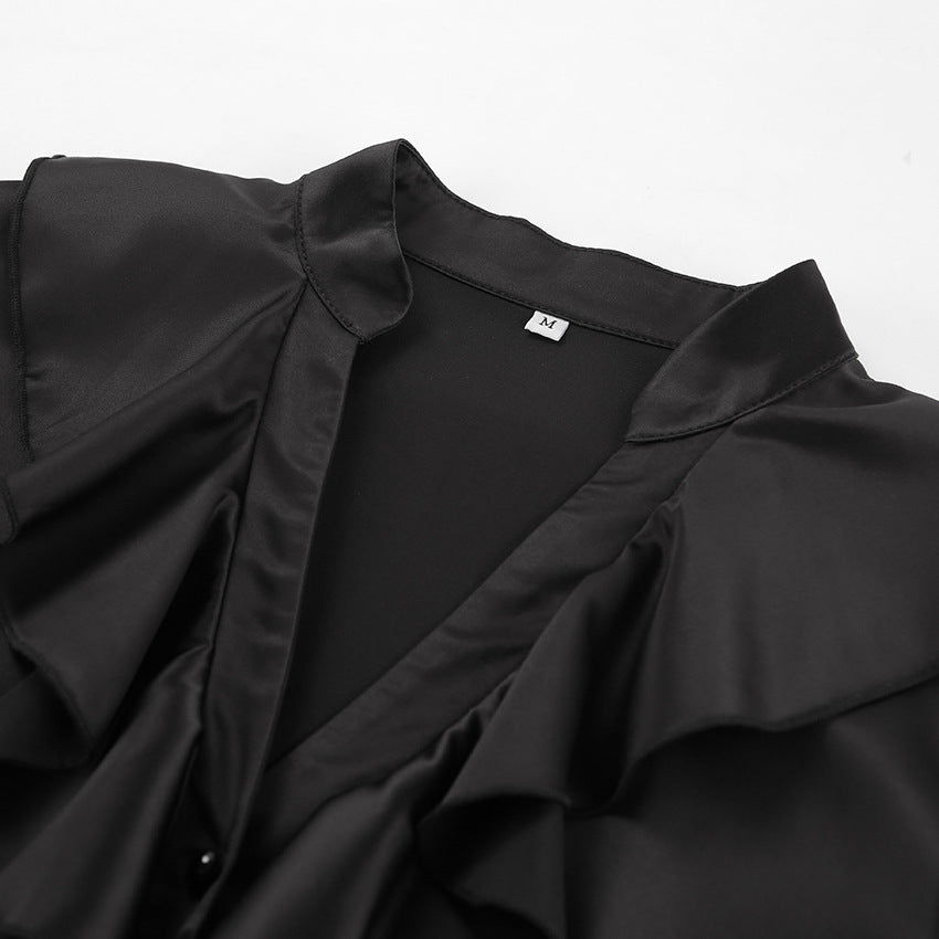 Rufflina Top-Black