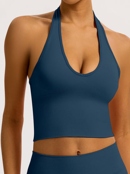 Seamless Quick-drying Halter Neck Beautiful Back Exercise And Fitness Yoga Tank Top