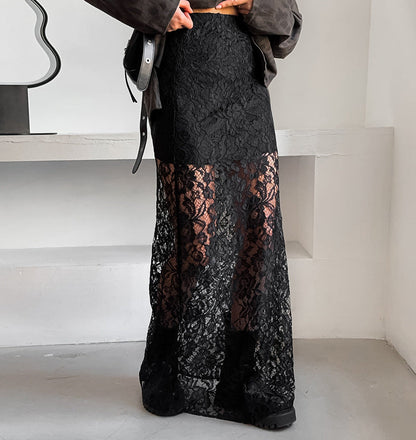 Scorpio Lace Skirt - Black