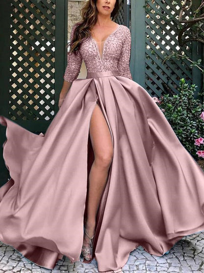 Sequins Lace Formal Dress Maxi Dresses