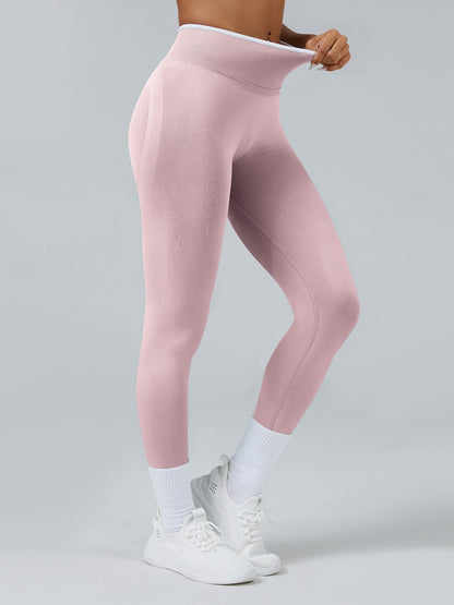 Color Matching Seamless High-waisted Hip Lift Exercise Yoga Pants