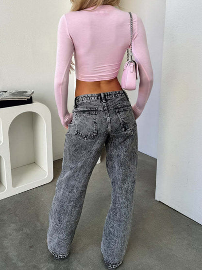 Low-rise Retro Straight-fit Jeans