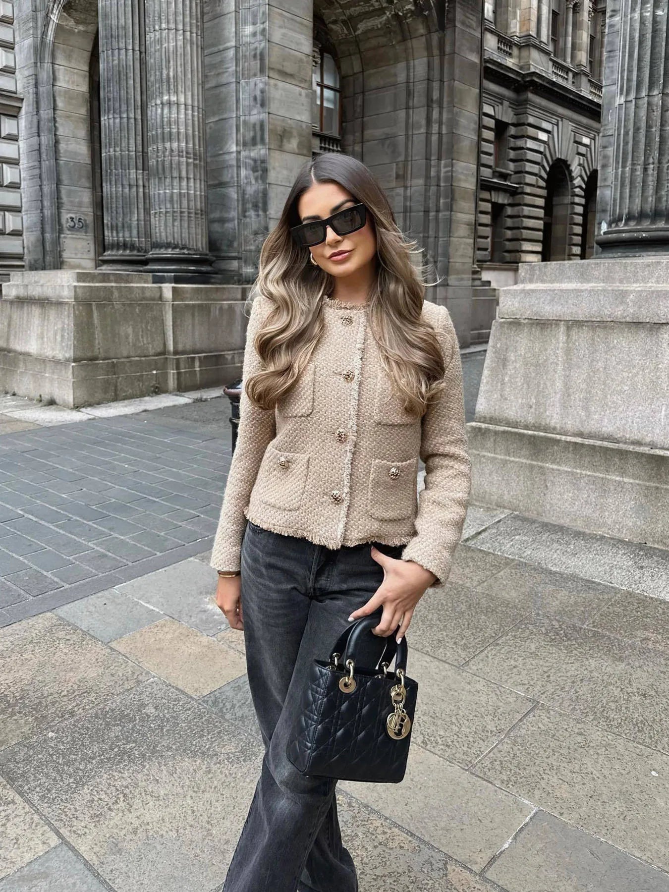 The Colette — Cropped Tweed Blazer