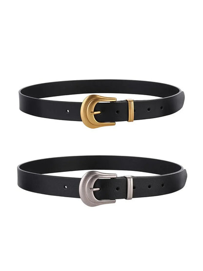 Always Elegant Distressed Cowhide Belt