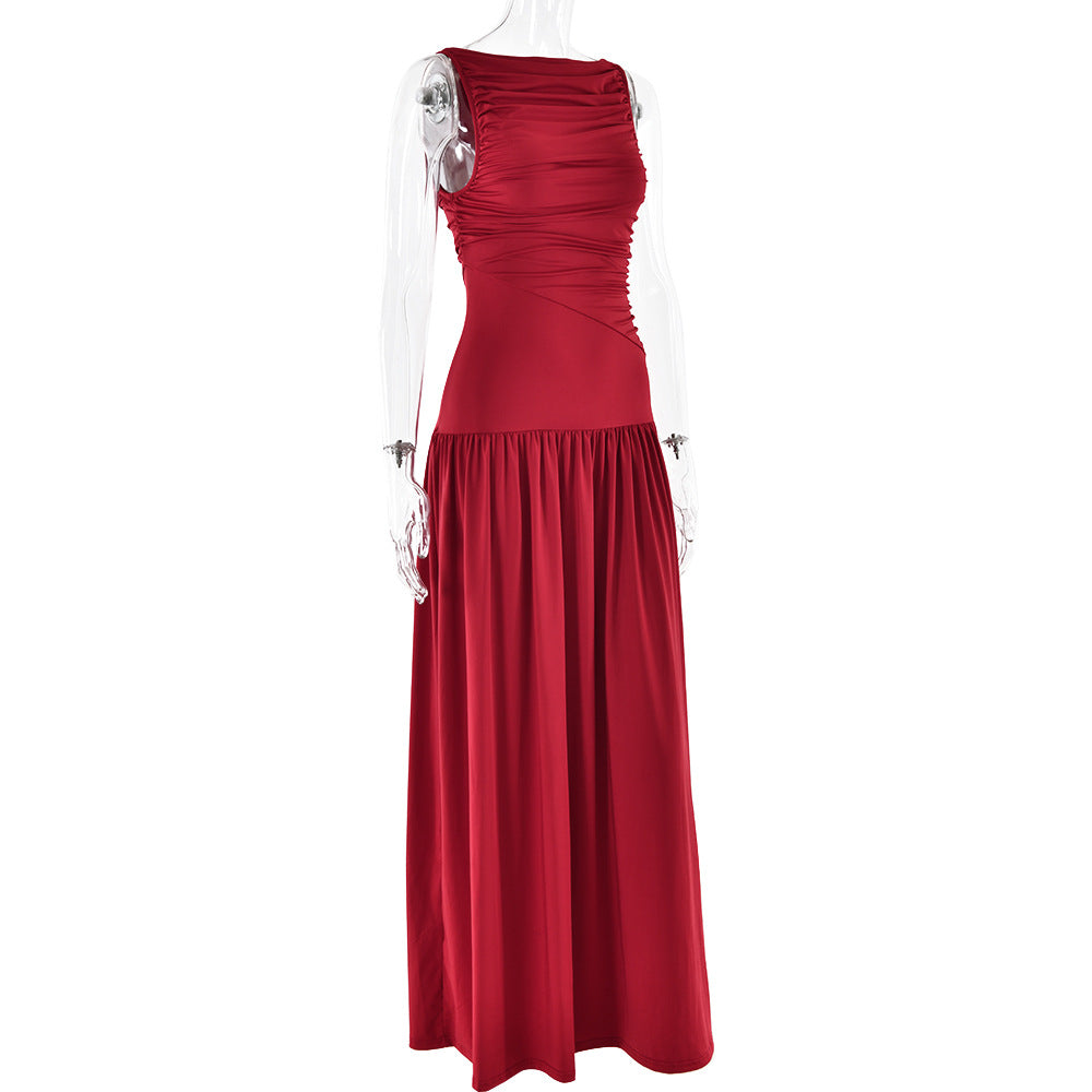 Trance Fit and Flare Dress - Maroon