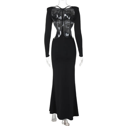 Gracing Date Bodycon Dress - Black