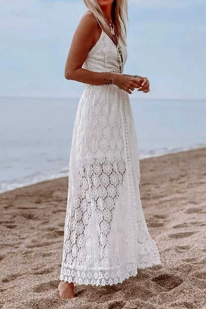 Sexy Spliced Strappy Casual Cutout Boho Dress