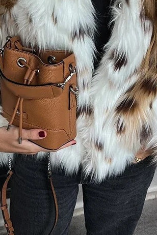 Leopard Faux Fur Design Coat