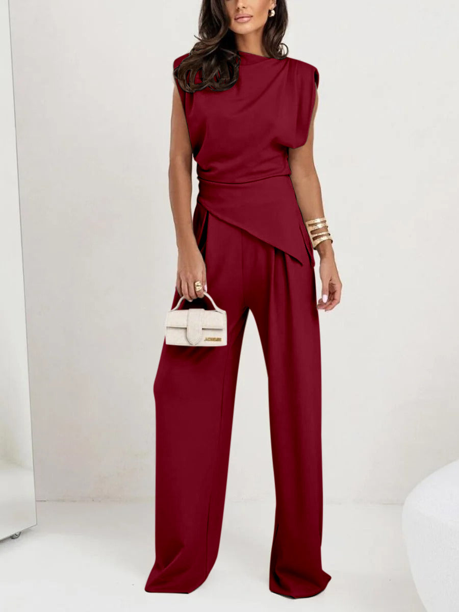 Sculpted Elegance Satin Co-Ord Set