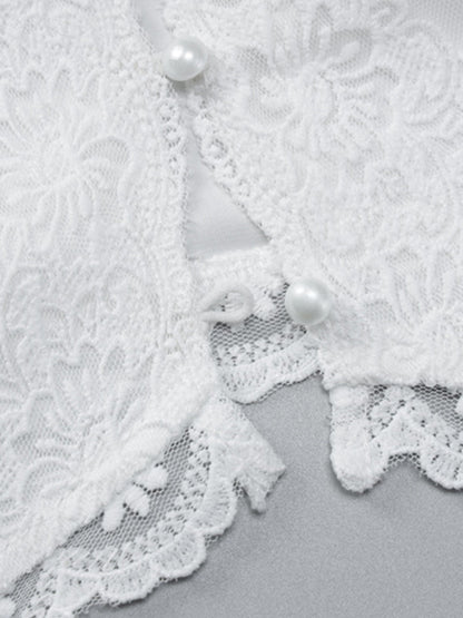 V Neck Lace Embroidery Cami Top