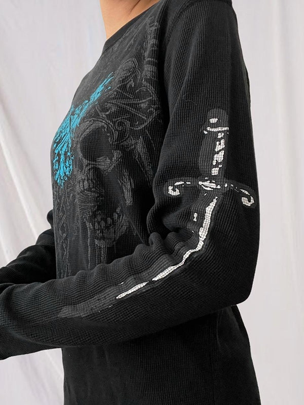 Vintage Eagle Print Long Sleeve Tee