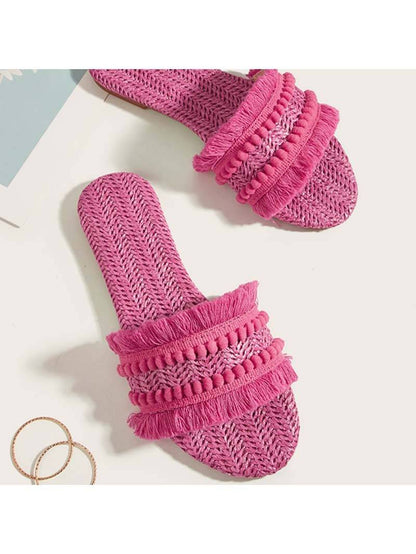 Vacation Style Straw Sandals
