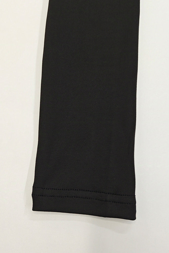 Mock Neck Long Sleeve Ruched Tie Waist High Slit Bodycon Maxi Dress