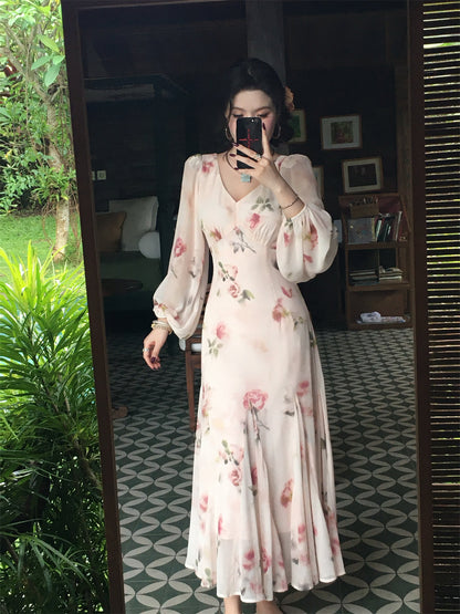Soft Peach Mist Maxi Dress – Gentle Romantic Look for SpringSummer   gunne sax vintage dress