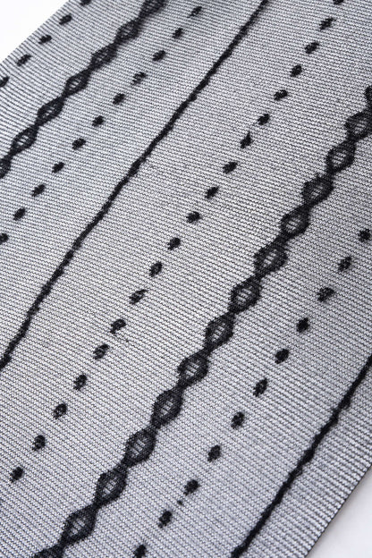 Mesh Diamond Pattern Vertical Stripes Sock