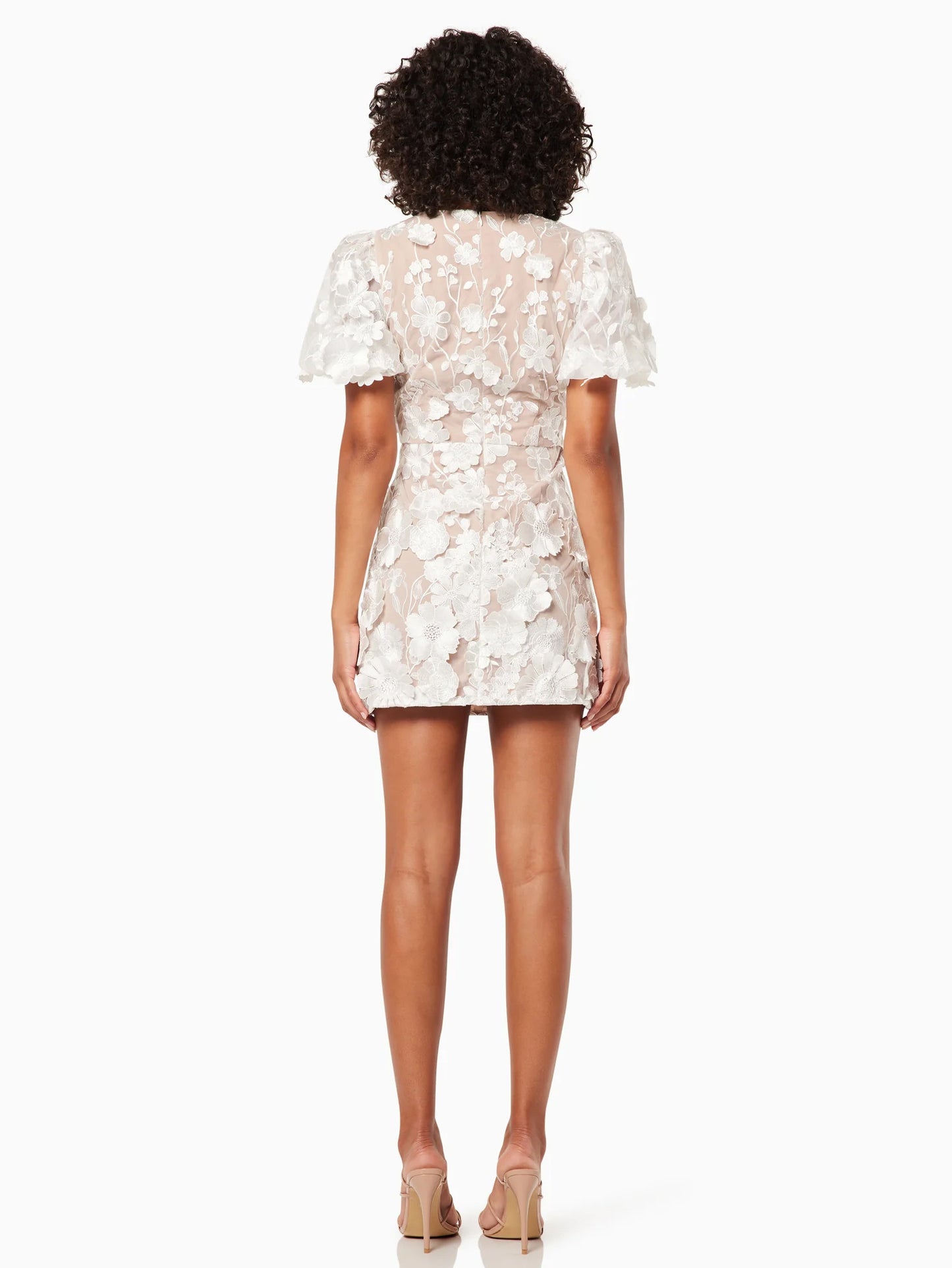 Party Dress Applique Short Sleeves V-Neck Birthday Party Mini Dresses