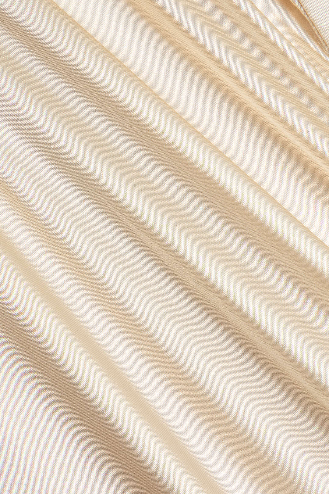 Cowl Neck Corset Bodice Spaghetti Strap Satin High Slit Maxi Dress