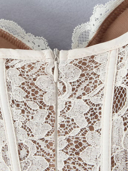 Lace Corset Mini Dress Sweetheart Collar A-line Birthday Party Sexy Strap Dress 2026