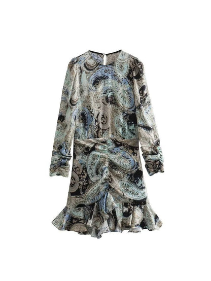 Paisley Print Mini Dress
