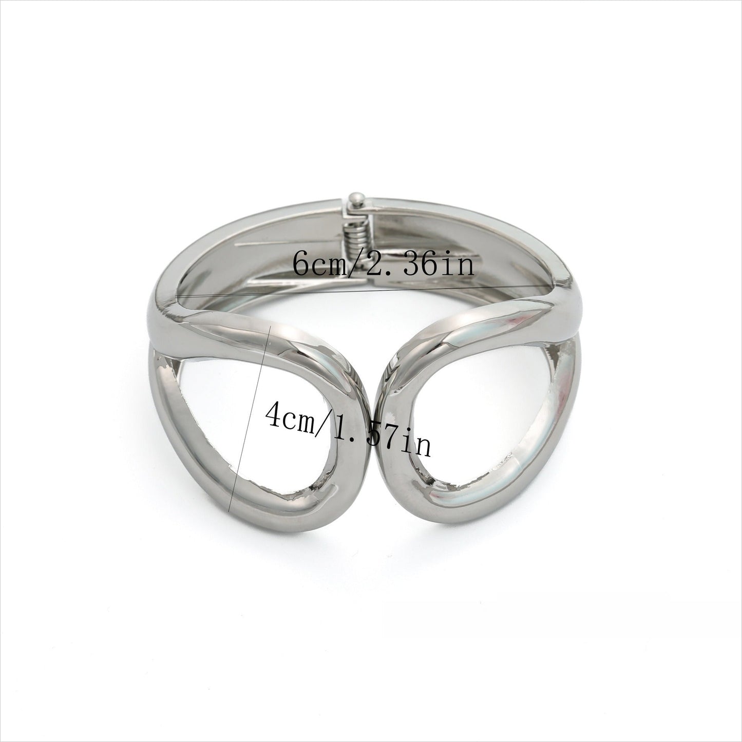 Wide Openwork Coil Metal Cuff Bracelet