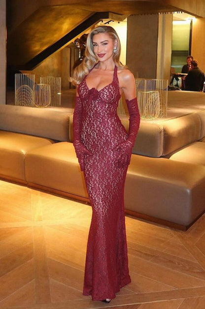 Chic Lace Insert Bodycon Slip Dress