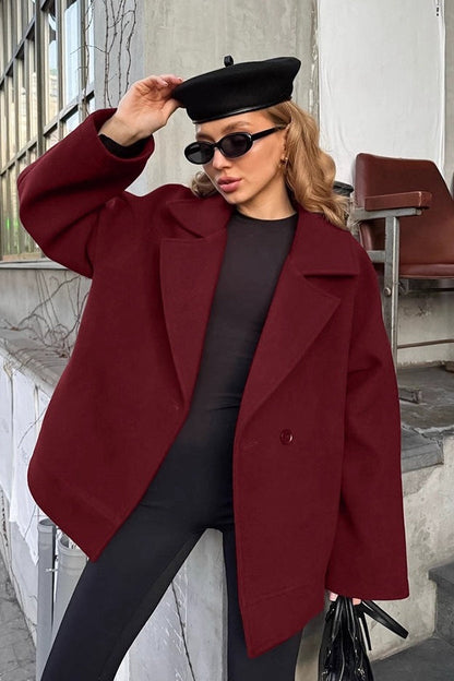Vintage Belted Brown Wool Blend Coat