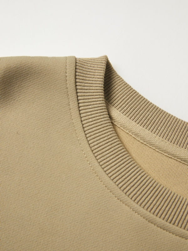 Embroidery Drawstring Sleeve Decor Oversized Hoodie