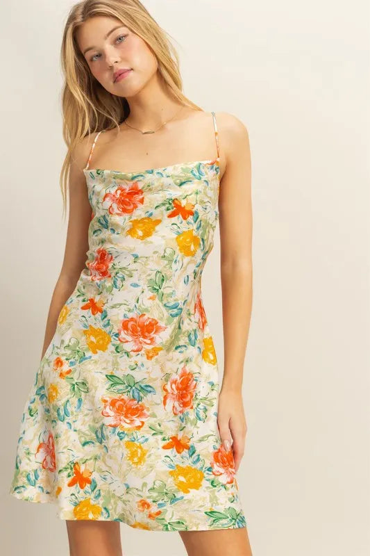 Gardenia Satin Mini Dress
