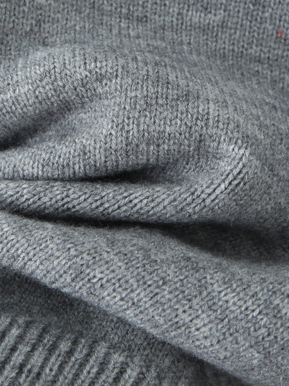 Asymmetric Pullover Sweater With Ribbed Waist And Lantern Sleeves For Women 2026