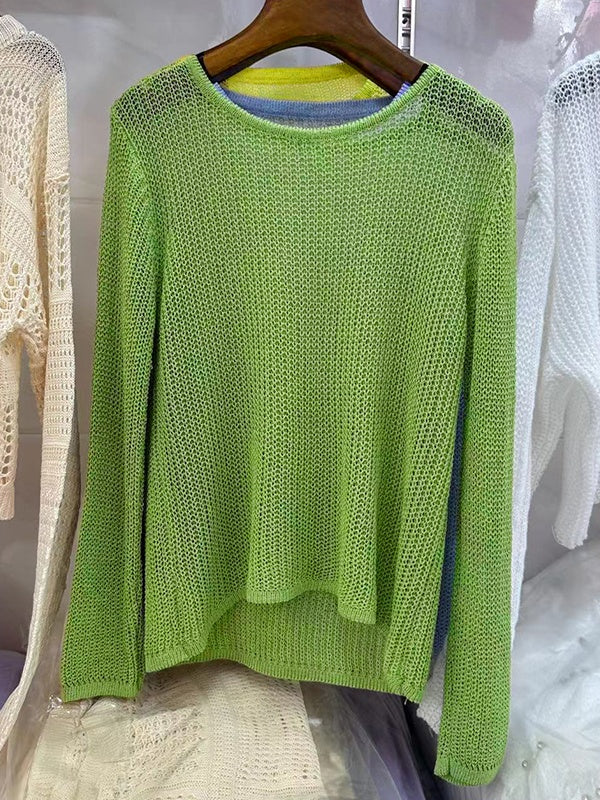 V Neck Cutout Knit