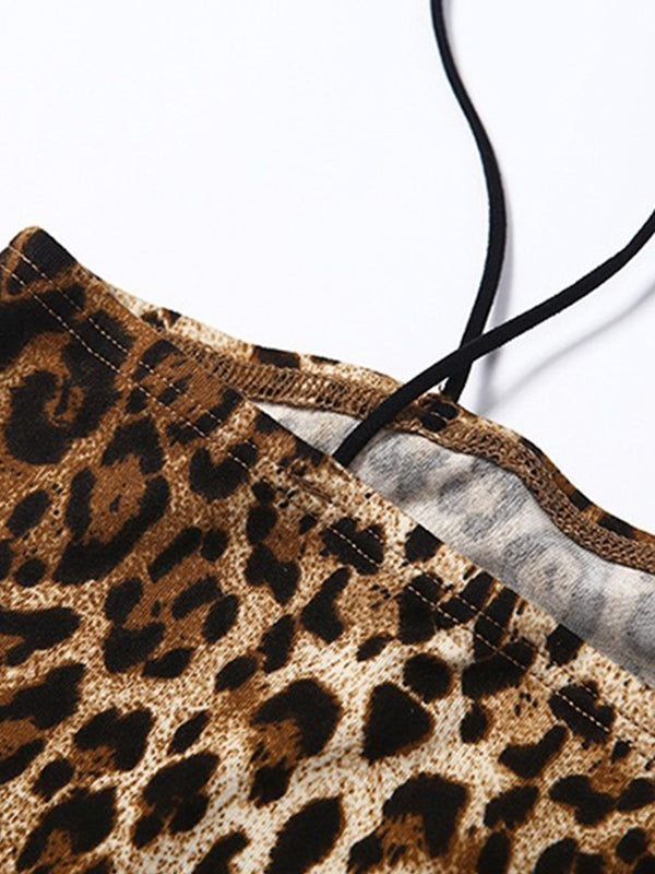 Leopard Print Navel Cami Top